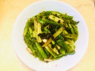 豆豉油麦菜的做法步骤：9