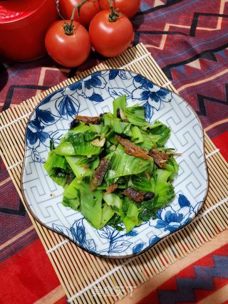 豆豉鲮鱼炒芥菜的做法步骤：10