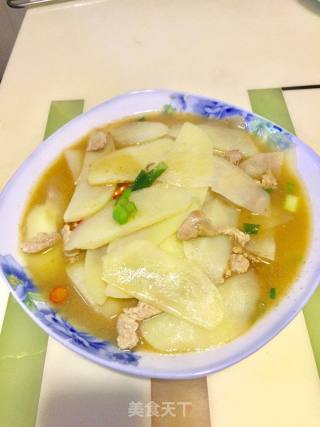 土豆片炒肉的做法步骤：7