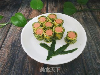 菠菜鸡蛋卷的做法步骤：11