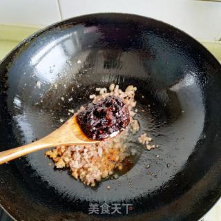 肉末豆豉蒸南瓜的做法步骤：5