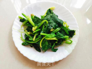 #春季应季美食#虾皮菠菜炒粉丝的做法步骤：1