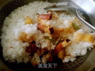 腊肉四季豆焖饭的做法步骤：7