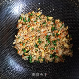 胡萝卜豆角炒饭的做法步骤：6