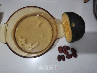 南瓜红枣小米粥的做法步骤：1