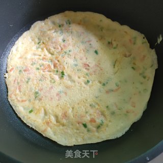 香葱火腿鸡蛋饼的做法步骤：8