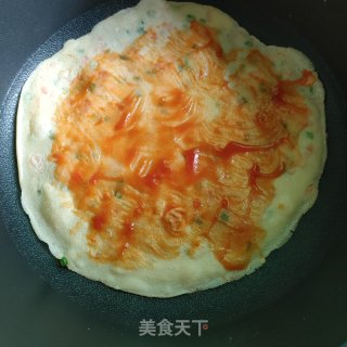 香葱火腿鸡蛋饼的做法步骤：9