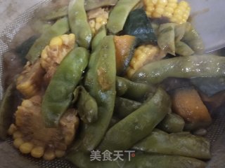 肉炖玉米南瓜豆角的做法步骤：8