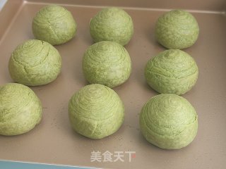 抹茶肉松豆沙酥（螺旋酥）的做法步骤：26