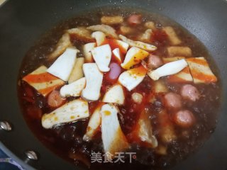 娃娃菜香菜煮火锅丸子的做法步骤：11