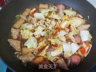 娃娃菜香菜煮火锅丸子的做法步骤：14