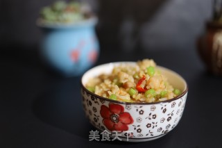 虾仁芹菜炒饭的做法步骤：7