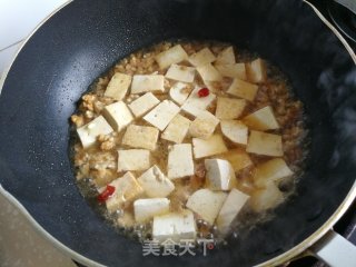 家常肉末豆腐的做法步骤：5