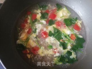 菠菜粉条丸子汤的做法步骤：12