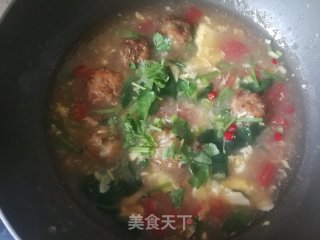 菠菜粉条丸子汤的做法步骤：14