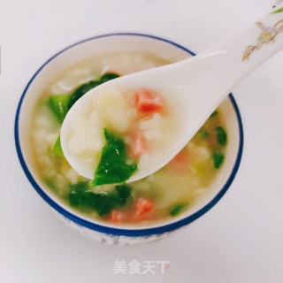 小白菜火腿疙瘩汤的做法步骤：10