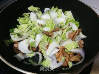 木耳白菜炒肉片的做法步骤：6