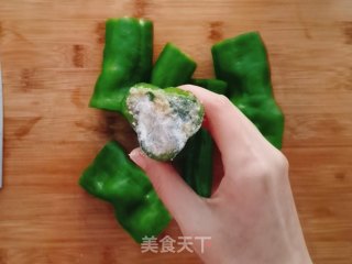 虎皮尖椒酿肉的做法步骤：6