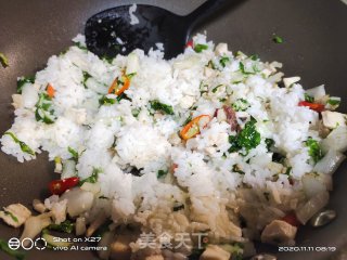 鸡肉青菜炒饭的做法步骤：5