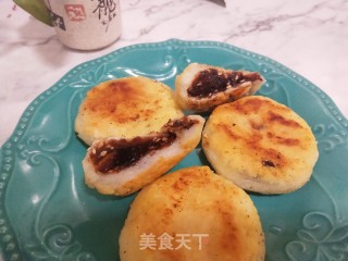 红糖芝麻馅糯米饼的做法步骤：10