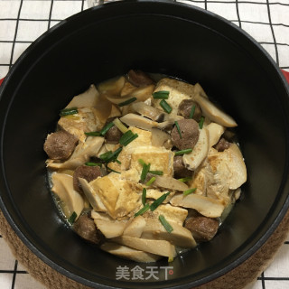 牛肉丸菌菇炖豆腐的做法步骤：11