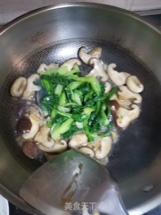 香菇炒青菜的做法步骤：10