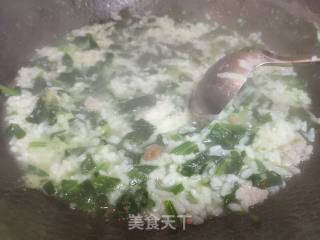 菠菜瘦肉粥的做法步骤：6