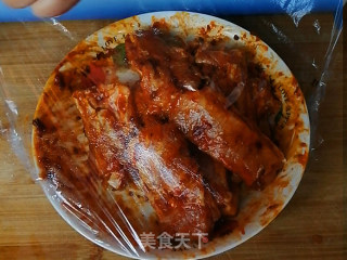 麻辣米粉蒸排骨（火锅底料版）的做法步骤：7