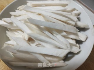 蒜黄杏鲍菇炒鸡丝的做法步骤：6