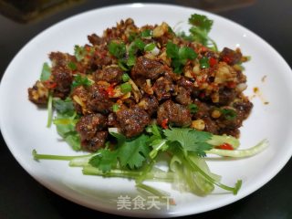 孜然牛肉粒的做法步骤：13