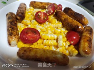 鸡肉火腿玉米沙拉的做法步骤：5