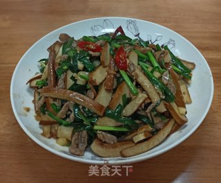 韭菜香干炒肉丝的做法步骤：7