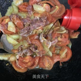 咸菜番茄炒肉片的做法步骤：8