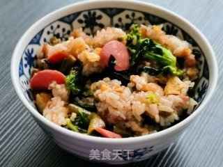 火腿鸡蛋炒饭的做法步骤：11