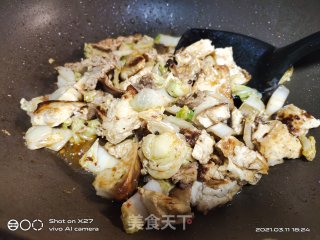 白菜豆腐炒肉片的做法步骤：8