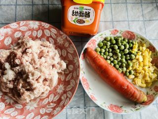 烧烤味时蔬肉饼的做法步骤：1